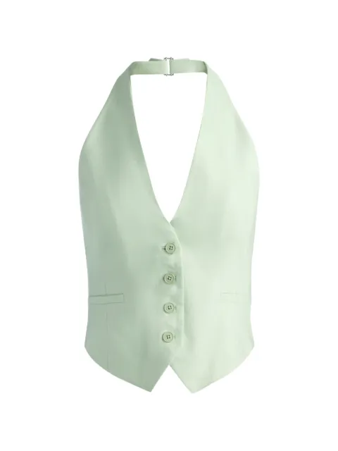 alice + olivia Erica halterneck waistcoat Green CC606418903