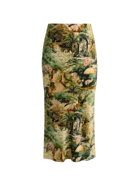 alice + olivia Maeve midi skirt Green CC606P83307