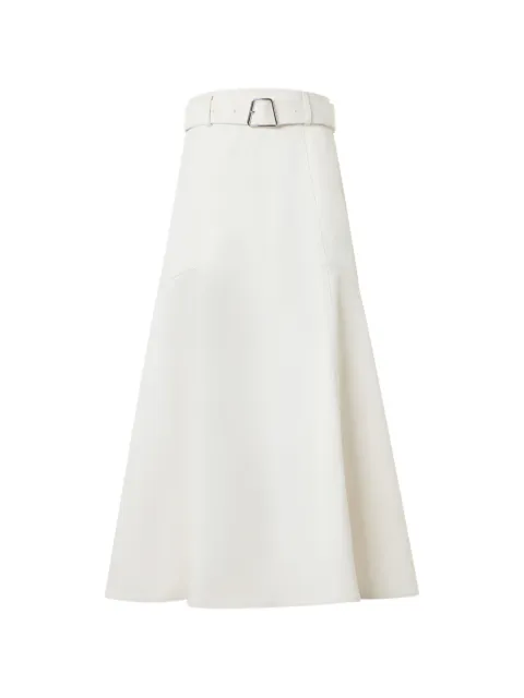 Akris A-line belted midi skirt White 7601343