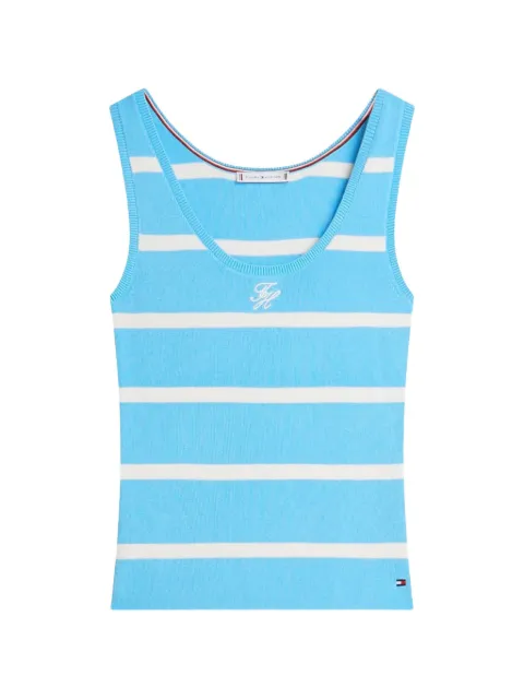 Tommy Hilfiger striped embroidered tank top Blue FWW0WW48480
