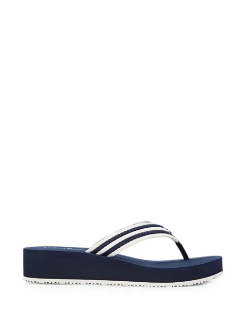 Tommy Hilfiger stripe-detail platform flip-flops Blue FW0FW09196