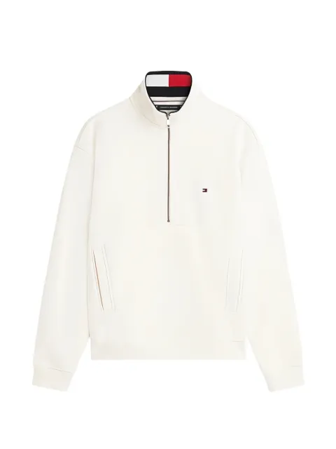 Tommy Hilfiger quarter-zip Flag sweater Neutrals MW0MW42482