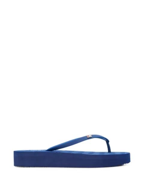 Tommy Hilfiger logo-print flip-flops Blue FFW0FW09199