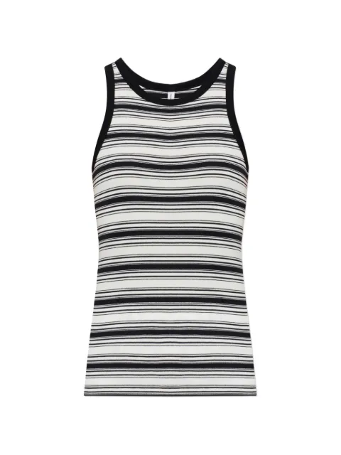 SAMSOE SAMSOE Alexo Tank striped ribbed-knit top Neutrals F00001111
