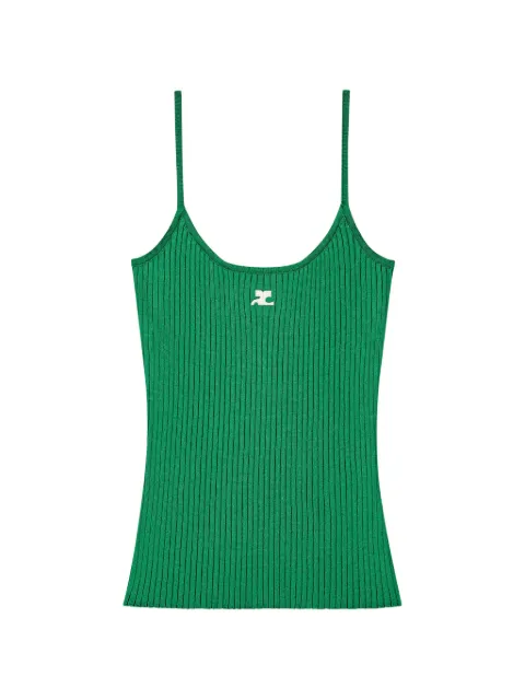 Courrèges ribbed-knit tank top Green 826MDE012FI0001