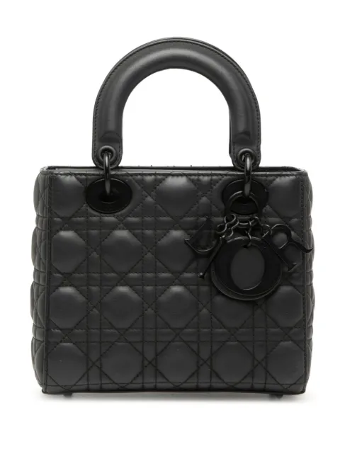 Christian Dior Pre-Owned 2023 Small Ultra Matte Calfskin Cannage My ABCDior Lady Dior satchel Black KFO6IBVQHB15W9M5