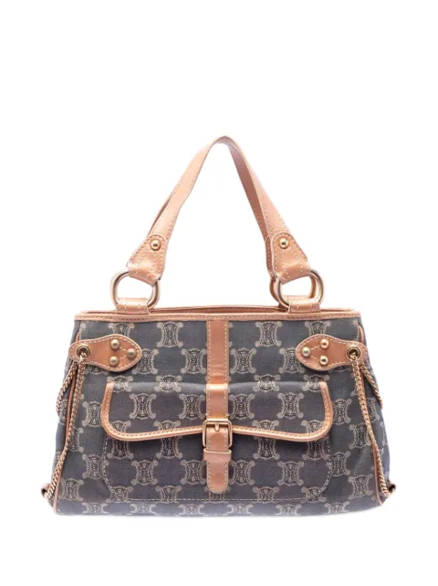 Celine Pre-Owned 20th Century Macadam Denim handbag Blue EZ9NDCMMO2ESVKS3