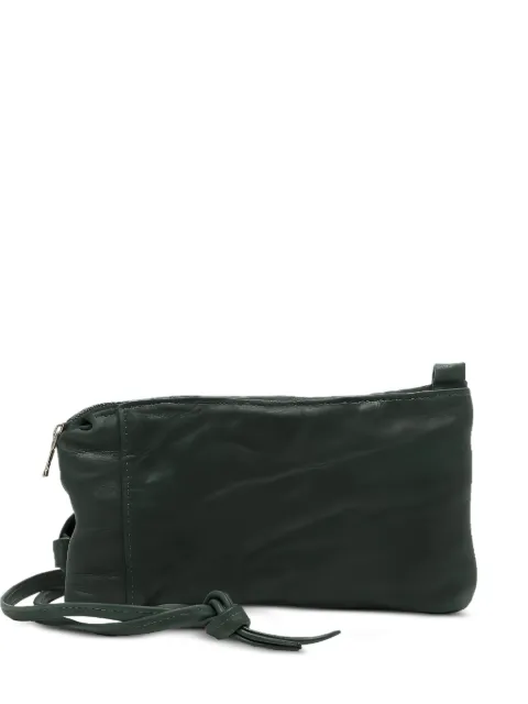 SOMMET Neck Pouch leather shoulder bag Green NECK