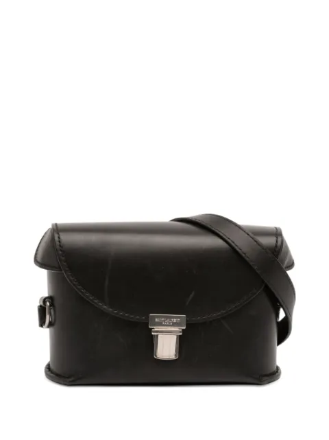 Saint Laurent Pre-Owned 2022 Leather Tuc Box crossbody bag Black SXPJNH1FL2N993H9
