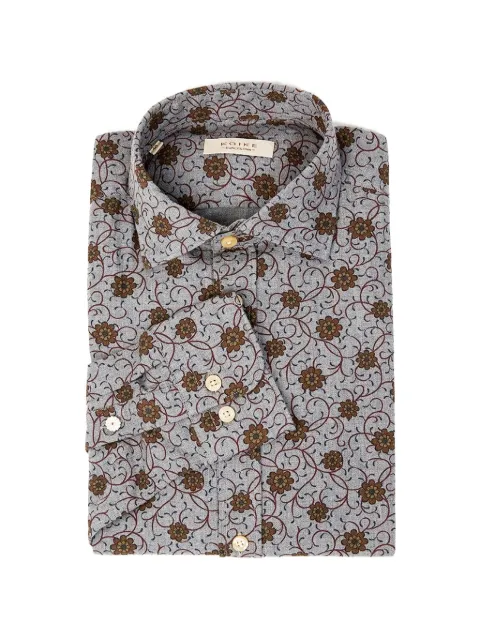Koike Barcelona floral-print long-sleeve shirt Grey 3000132197