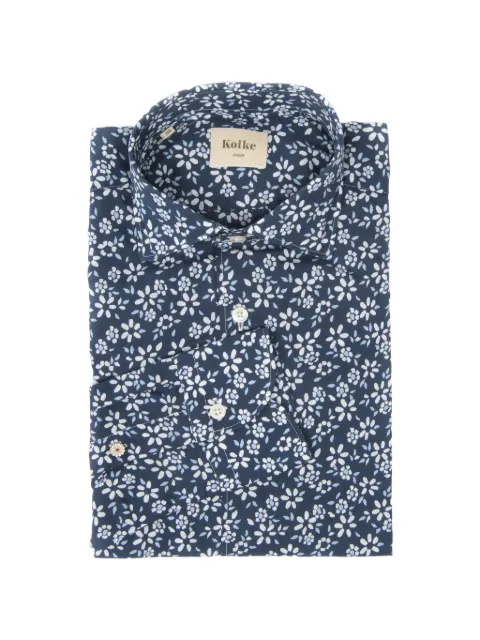 Koike Barcelona floral-print long-sleeve shirt Blue 3221V0910289