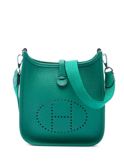 Hermès Pre-Owned 2015-2026 Taurillon Clemence Evelyne I TPM crossbody bag Green RUYJUDFFUUASWU0D