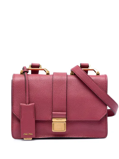 Miu Miu Pre-Owned 2010-2026 Goatskin Madras crossbody bag Red 9Z7KB7BRRWNISF46