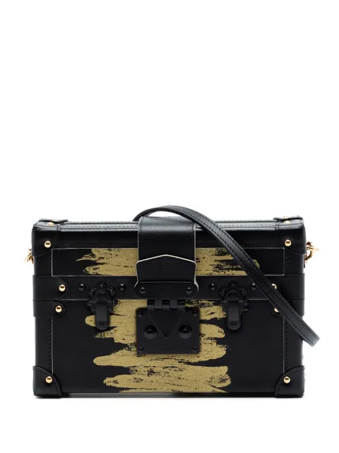 Louis Vuitton Pre-Owned 2017 Leather Golden Light Petite Malle crossbody bag Black 7632P3VOM6G30ZGA