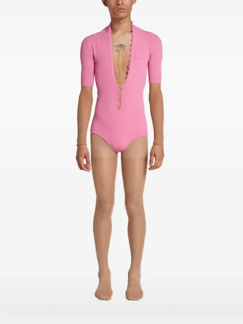 ROT The Vertigo plunging-neck bodysuit Pink PM74