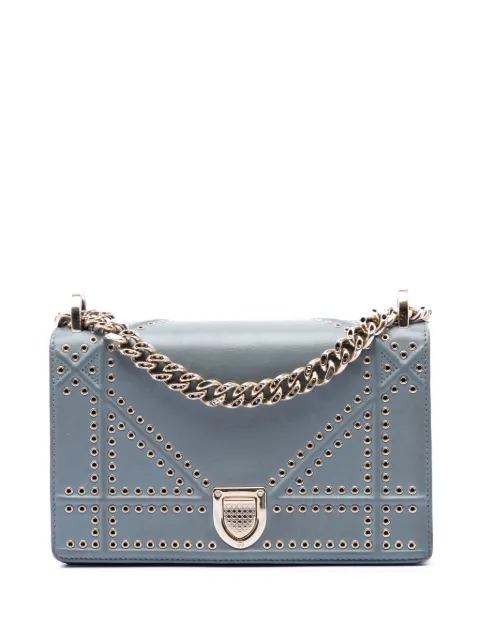 Christian Dior Pre-Owned 2018 Small Studded Calfskin Diorama crossbody bag Blue KJZ2UE57VMYT0SZP