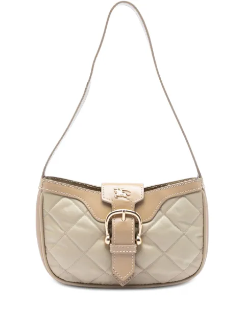 Burberry Pre-Owned 2000-2017 Quilted Nylon and Leather Sophie shoulder bag Brown 42SL1AVVXY5LAWND