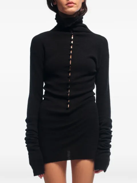 ROT The Not So Sartre button-up sweater Black 1091