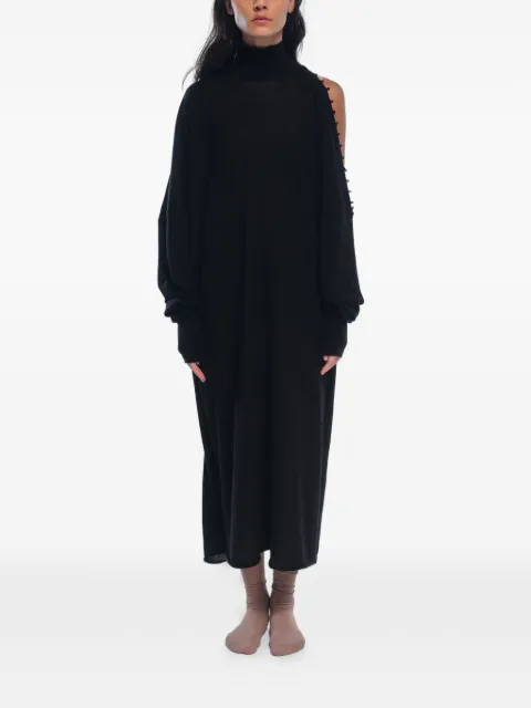 ROT Bipolar button-fastening dress Black 12211