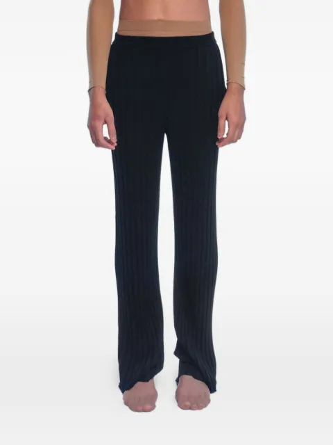 ROT ribbed-knit trousers Black 1631