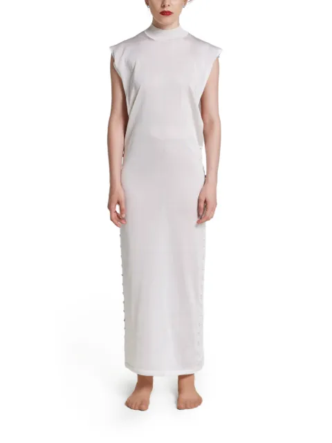 ROT The Vestal button-fastening dress White S32
