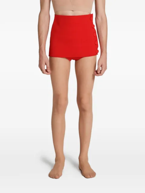 ROT The Demure Pin Up button-fastening shorts Red PM53