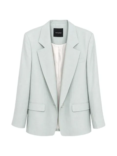 ACTUALEE single-breasted peak-lapel blazer Green GC2711GJ1059