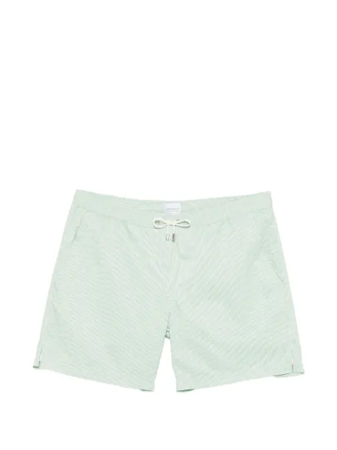 Sunspel fine-stripe swim shorts Green MSHR3705FS
