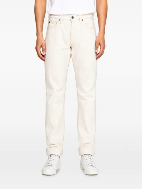 Samurai Jeans logo-patch straight-leg jeans Neutrals S710SCKI
