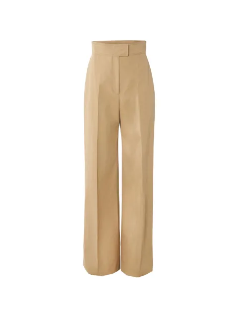 Carolina Herrera gabardine wide-leg Diane pants Neutrals P2611N402CTL