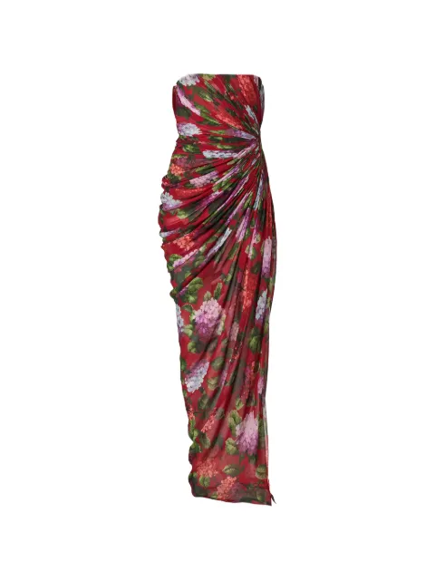 Carolina Herrera strapless draped maxi dress Red P2611N768HCH