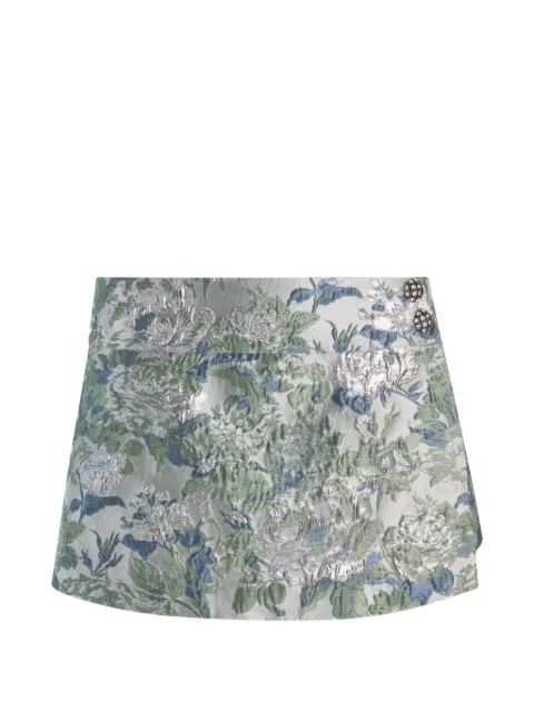 alice + olivia floral-jacquard Somers skort Green CC606N96612