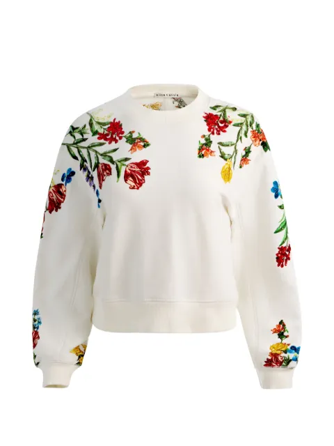 alice + olivia Russell crew-neck sweatshirt White CC606E21048