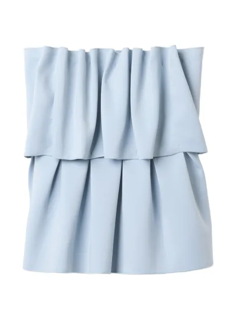 House Of Dagmar sculpted ruffled tube top Blue 261F132