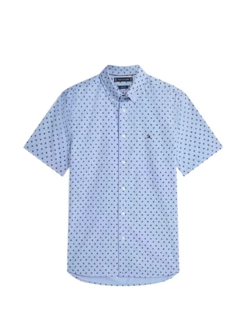 Tommy Hilfiger logo-embroidered shirt Blue FMW0MW43140