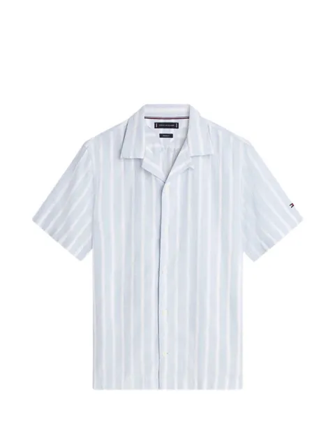Tommy Hilfiger striped short-sleeve shirt Blue MW0MW42457