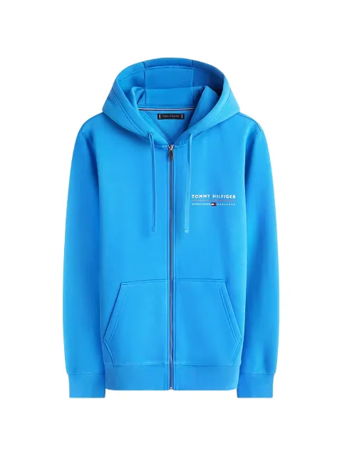 Tommy Hilfiger logo-print zip-fastening hoodie Blue FMW0MW42462