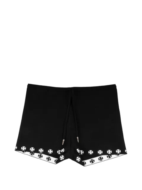 Chrome Hearts BoyShorts cross-print drawstring shorts Black CHRM1282