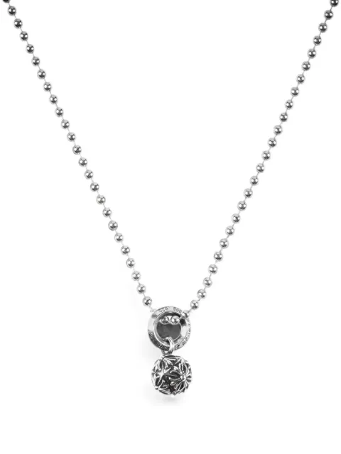 Chrome Hearts Pyramid Plus ball-pendant necklace Silver CHRM1281