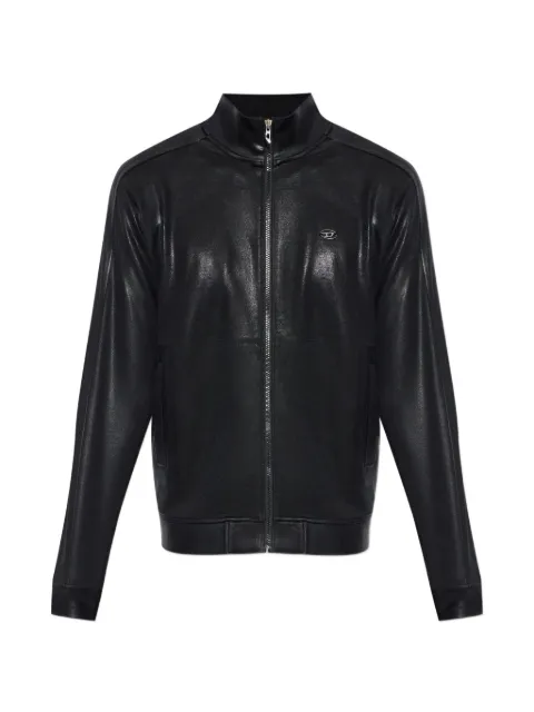 Diesel T-NORM-AA2 glossy zip-up sweater Black A226310NJCD