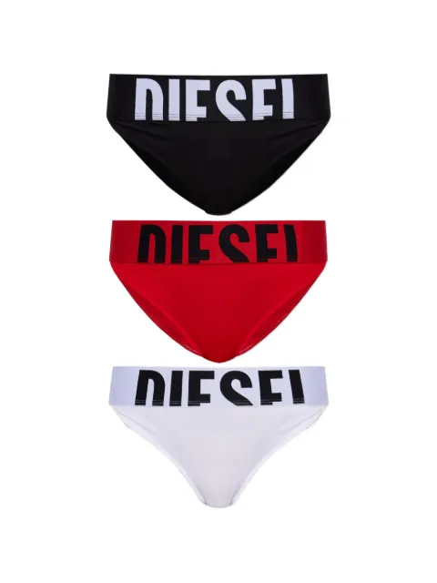 Diesel Lola-D-Pop logo-waistband briefs (set of three) White A177720HMAU