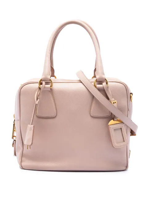 Prada Pre-Owned 2010-2026 Small Saffiano Square Bauletto satchel Pink ZNN1Y6NC5HNSUEHY