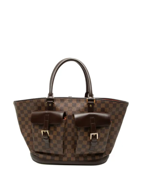 Louis Vuitton Pre-Owned 2004 Damier Ebene Manosque GM tote bag Brown JDENXCEVQ9JDO8HW