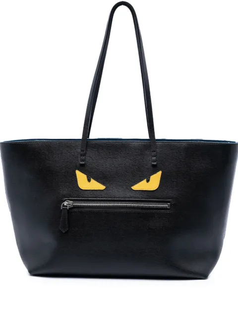 Fendi Pre-Owned 2000-2010 Leather Monster Roll tote bag Black VNW1SOSJFLSNZO0U