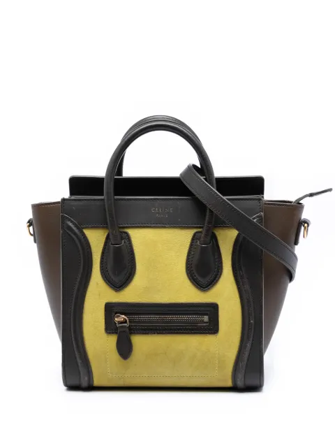Celine Pre-Owned 2014 Nano Tricolor Leather Luggage Tote satchel Multicolour SU6HCAW75JXNHUMH