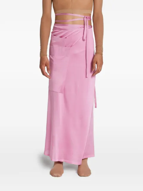 ROT The Pareo silk skirt Pink S54