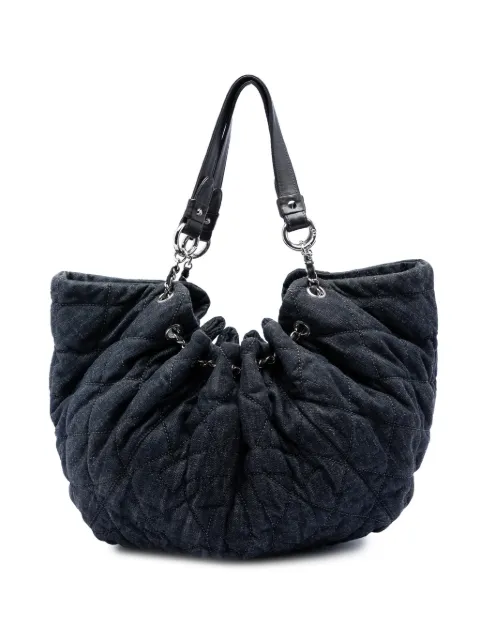 CHANEL Pre-Owned 2008-2009 Quilted Denim Stretch Spirit Cabas tote bag Blue JR5T6910PYZSBWGA