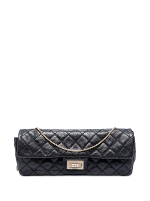 CHANEL Pre-Owned 2008-2009 Quilted Glazed Calfskin Reissue 2.55 East West Flap shoulder bag Black IT83EZI4Y9JEDFPH