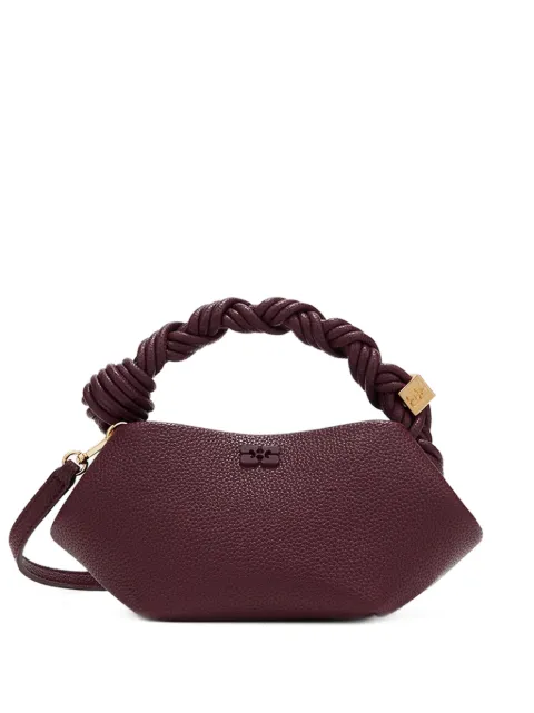 GANNI Bou braided shoulder bag Red C2100048