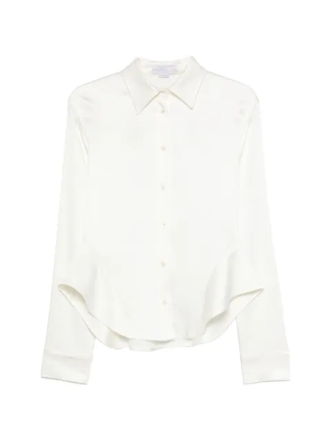 Stella McCartney peplum-hem long-sleeve shirt White 6202083FU302